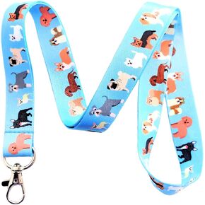 Dog Parade Lanyard Key Chain Id Badge Holder