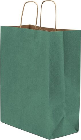 Prime Line Packaging Mini Green Hift Facs with Handles ، Holidays ، Hands ، Wedding Favor ، Movelies ، Retail ، Boutiques ، Thorping ، Bulk ، 6x3x9 100 Pack in Kuwait
