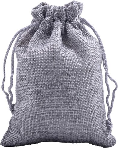 Sansam 24pcs Mixed Drawstring Burlap Gift Bags, 5.2x7.2 Inch Lining Burlap Sacks For Jewellery Packaging, Herb, Spices, Medium Size Jute Treat Bags for Christmas, Wedding, Party,Household Storage in Saudi Arabia