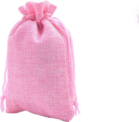 Sansam 24pcs Mixed Drawstring Burlap Gift Bags, 5.2x7.2 Inch Lining Burlap Sacks For Jewellery Packaging, Herb, Spices, Medium Size Jute Treat Bags for Christmas, Wedding, Party,Household Storage in Saudi Arabia