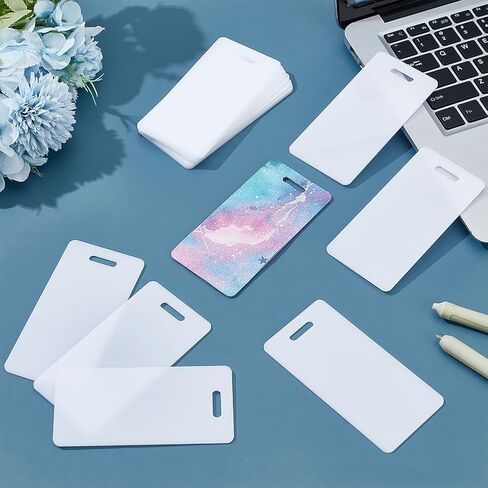 Benecreat 12pcs أبيض Buddy Acrylic Badge ، 4.49x2.2 بوصة DIY شارة Buddy Buddy Budge Barge Barning للممرضة ، المعلم ، تقنية المختبر ، موظف الاستقبال ، الفتحة: 0.78x0.2 بوصة in Saudi Arabia