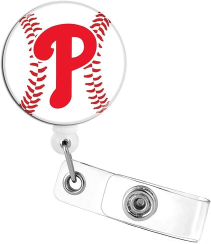 Retractable Badge Holder for Phillies with ID Clip for Healthcare Workers, Teachers, Office Staff, White in Kuwait