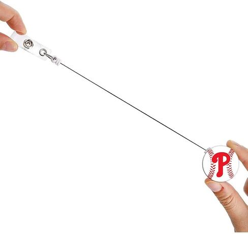 Retractable Badge Holder for Phillies with ID Clip for Healthcare Workers, Teachers, Office Staff, White in Kuwait