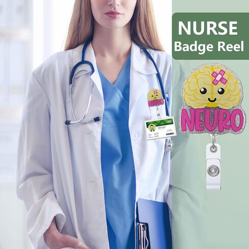 Badge Reel Holder Retractable with ID Clip for Nurse Nursing Name Tag Card, Neuro Badge Holder Alligator Clip for Medical Assistant Nursing Student Doctor Office in Saudi Arabia