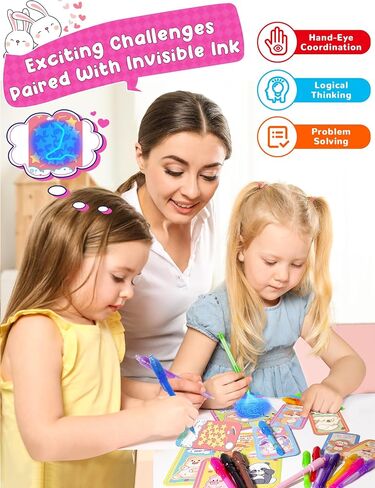 28 Pcs Valentines Day Gifts for Kids with Invisible Ink Pens, 14 Design Valentines Day Cards for Kids School, Valentines Exchange Gifts for Kids, Valentine School Classroom Exchange Prizes in Saudi Arabia