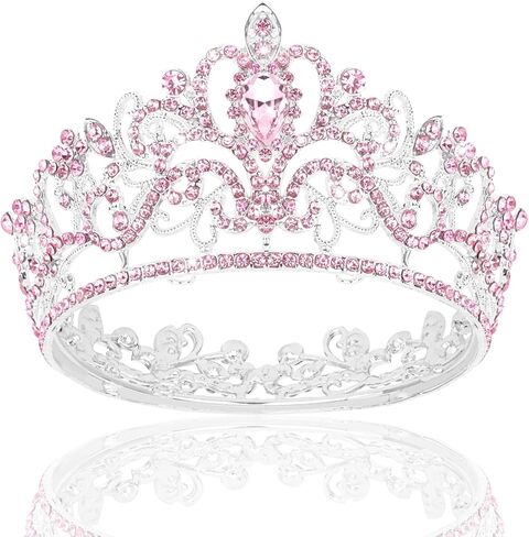 Yariew Small Gold Clastal Crown Flower Boutsories Accessories Rhinestons Cake Cake Topper عيد ميلاد تاج الكعكة زينة الأزياء الزفاف Cosplay Cosplay Hair in Kuwait