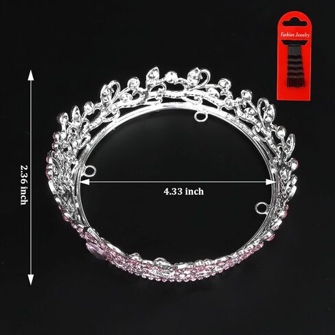 Yariew Small Gold Clastal Crown Flower Boutsories Accessories Rhinestons Cake Cake Topper عيد ميلاد تاج الكعكة زينة الأزياء الزفاف Cosplay Cosplay Hair in Kuwait