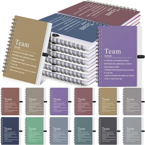 FullHawl 24 PCS Team Gift Bulk للموظف A6 Notebook Notebook Journal Notepad Bulk Gulk Higds for Nurse Teacher Coworker ، 100 صفحة/50 ورقة (لون أسود) in Kuwait