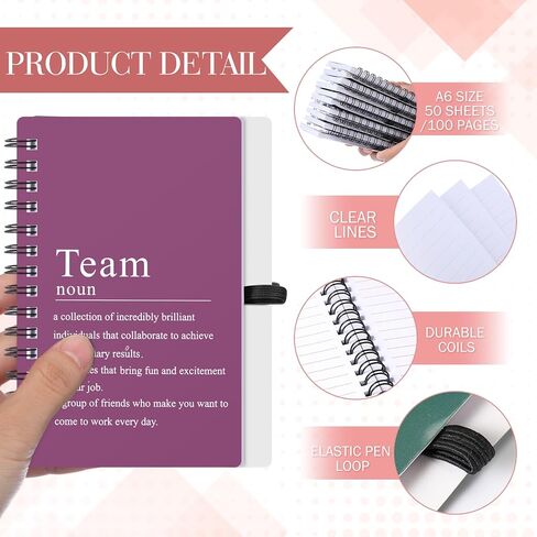 FullHawl 24 PCS Team Gift Bulk للموظف A6 Notebook Notebook Journal Notepad Bulk Gulk Higds for Nurse Teacher Coworker ، 100 صفحة/50 ورقة (لون أسود) in Kuwait