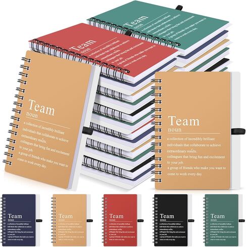 FullHawl 24 PCS Team Gift Bulk للموظف A6 Notebook Notebook Journal Notepad Bulk Gulk Higds for Nurse Teacher Coworker ، 100 صفحة/50 ورقة (لون أسود) in Kuwait