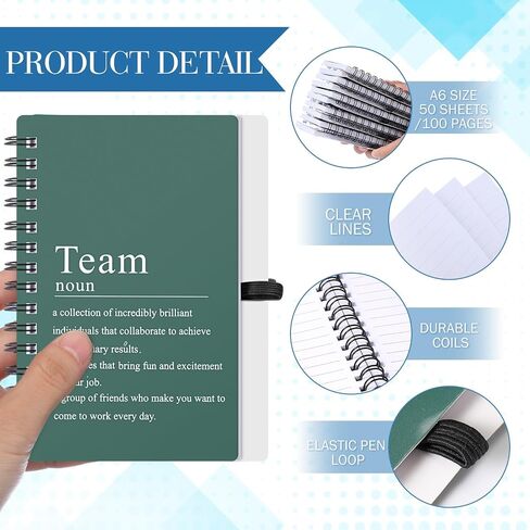 FullHawl 24 PCS Team Gift Bulk للموظف A6 Notebook Notebook Journal Notepad Bulk Gulk Higds for Nurse Teacher Coworker ، 100 صفحة/50 ورقة (لون أسود) in Kuwait