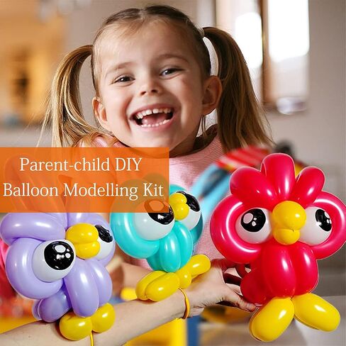 Latex Twisting Balloons, 260Q Animal Magic Long Balloons Assorted Color with Pump for Animal Shape Party, Clowns, Wedding Decoration Party Supplies (100 Pack) in Kuwait