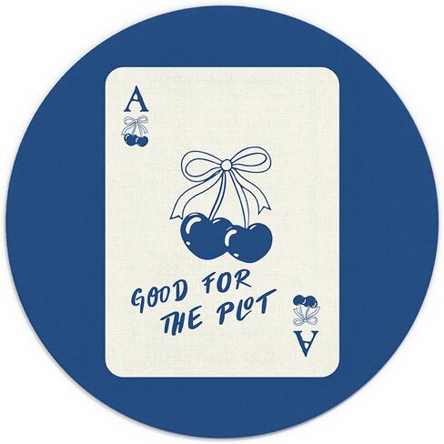 Pink Preppy Mouse Pad, Lucky Girl Poker Inspirational Mouse Pad, Girly Mouse Pad, Pink Office Desk Accessories, Small Round Mouse Pads for Desk, 7.9x7.9 Inches Ty-047 in Saudi Arabia