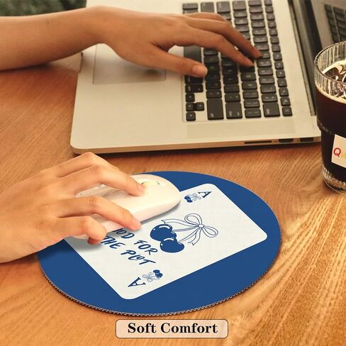 Pink Preppy Mouse Pad, Lucky Girl Poker Inspirational Mouse Pad, Girly Mouse Pad, Pink Office Desk Accessories, Small Round Mouse Pads for Desk, 7.9x7.9 Inches Ty-047 in Saudi Arabia