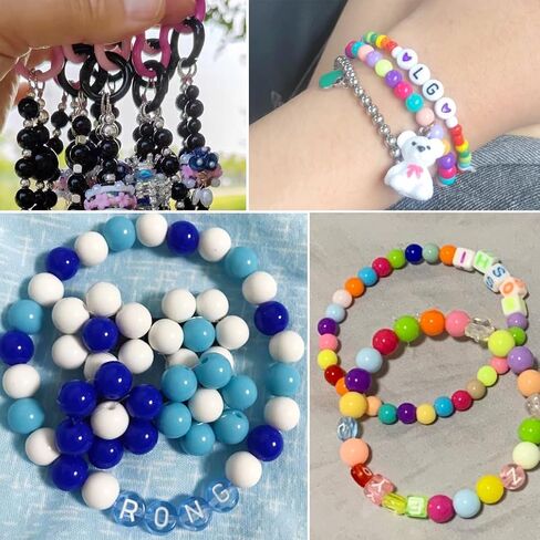 1000Pcs 6MM Acrylic Round Pastel Beads Candy Color Spacer Beads Plastic Resin Beads for Necklace and Bracelet Making Crafting Supplies(301 - Frosted Mixed Color) in Saudi Arabia