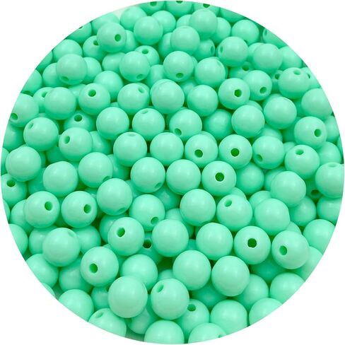 1000Pcs 6MM Acrylic Round Pastel Beads Candy Color Spacer Beads Plastic Resin Beads for Necklace and Bracelet Making Crafting Supplies(301 - Frosted Mixed Color) in Saudi Arabia