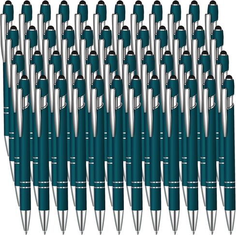 50 Pcs Black Inkling Ballpoint Pen with Stylus 2 in 1 Ballpoint Pen for Touch Screens, 2 in 1 Thank You Pen Gift for Colleagues, Coworker, Office (Rose Pink) in Saudi Arabia