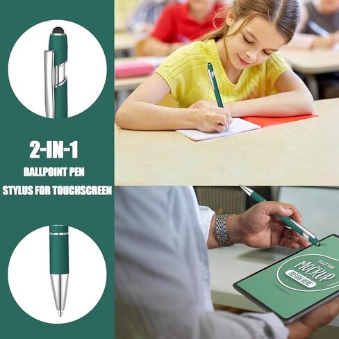 50 Pcs Black Inkling Ballpoint Pen with Stylus 2 in 1 Ballpoint Pen for Touch Screens, 2 in 1 Thank You Pen Gift for Colleagues, Coworker, Office (Rose Pink) in Saudi Arabia