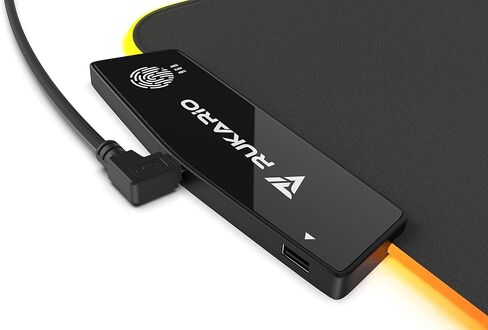 أسود RGB ألعاب الماوس وسادة | 15 أوضاع الإضاءة | الألياف الدقيقة الناعمة والسلسة | مقاومة للماء | موسباد كبير 31.5 × 11.8 بوصة | متوهجة LED الممتدة مموز | XL XXL حصيرة مكتب الكمبيوتر in Saudi Arabia
