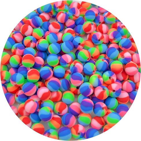 200Pcs 6MM Round Polymer Clay Beads Spacer Beads Heishi Vinyl Beads for Jewelry Necklace Earring Making(45-Multicolor 1) in Kuwait