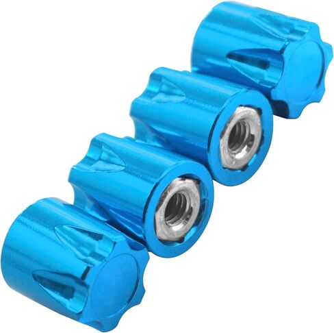 4PCS Share Goo Aluminium RC M4 Wheel Nut,RC Car Dustproof Wheel Rim Center Cap Hub Compatible with Traxxas TRX4 Axial SCX10 90046 D90 Tamiya Redcat HPI 1/10 RC Crawler Car (Red) in Kuwait