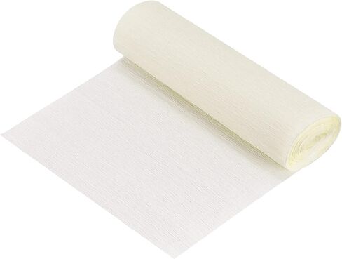 MECCANIXITY Crepe Paper Roll 8.2ft Long 5.9 Inch Wide for Wedding Ceremony Various Large Festivals Decoration, Beige Pack of 5 in Saudi Arabia