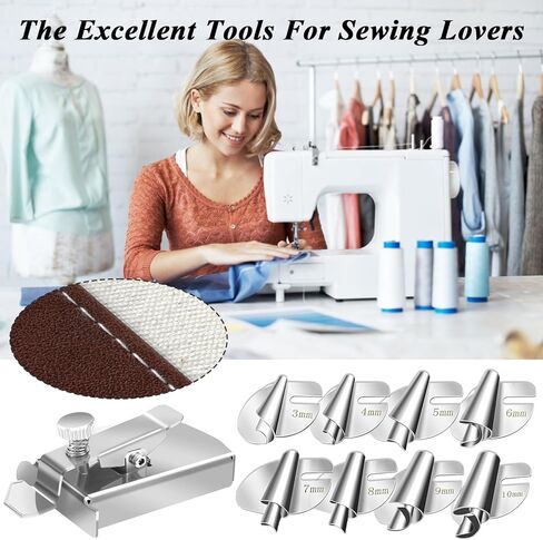 1+4 PCS 2024 New Universal Sewing Foot Foot Singer مع دليل التماس المغناطيسي 7/8/9/10 مم قدم ضغط تنحنح مدفوقة للمنزل المنحني المنحني in Kuwait