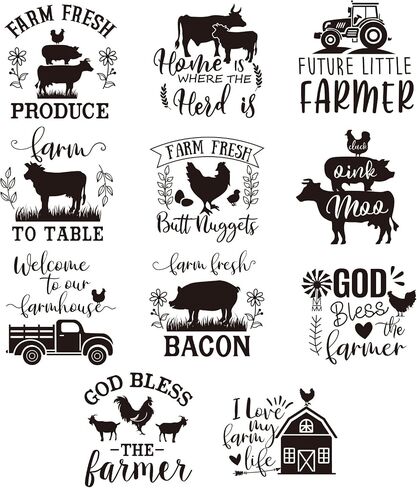 Whaline 11 Sheets Vintage Word Rub on Transfers Decals for Crafts and Furniture Black Warm Letters Rub on Transfer Furniture Stickers Decals for School Home Office DIY Art Craft Decor, 5.5 x 5.5Inch in Saudi Arabia
