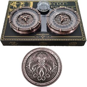 2025 فريدة من نوعها المعادن DND DICE DINER/WAND DICE ، CTHULHU AWANDEAT DESIGN ، عشوائي King DICE 7-IN-2 عجلات مزدوجة الزهر للأزواج و Dragons Warhammer RPG Play Game Game