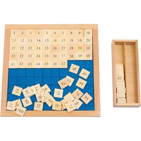 Montessori Toys for 3+ Year Old Hundred Board, Consecutive Counting Numbers 1-100 for Learning & Educational Toy- Math Games Board,Montessori Math Materials for Large Size 13.7" X 13.7 "X 0.4"