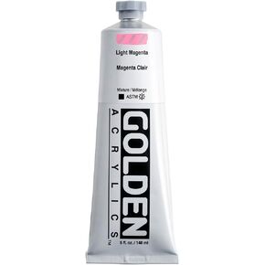Heavy Body Acrylics by GOLDEN, Light Magenta, 5 fl. oz. Tube, Professional Acrylic Paint, Opaque