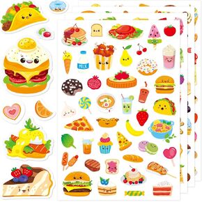 Cute Food Stickers 870 Count Cute Snack Hamburger Pizza Cake Donuts Stickers Party Favors Gifts Stickers Decor for Scrapbook Calendar Planner Gift Wrap Decor (Food)