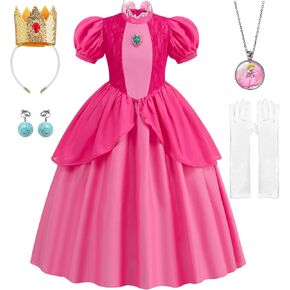 Pink Princess Costume Princess Dress Princess Dresses for Girls Halloween Costumes for Girls Birthday Dress Up