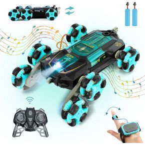 Remote Control Cars for Kids Adults, Gesture Sensing RC Stunt Car with Light Music Spray, RC Robot Toys,Cool Birthday Toy for 6 7 8 9 10 11 12 13 Years Old Boys Girls Kids