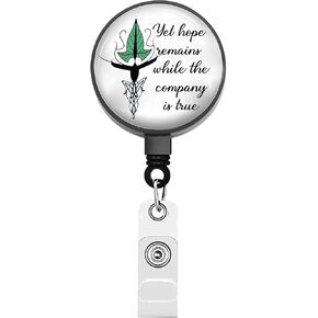BEKECH Lord Movie Merch Gift Lord Movie Inspired Retractable Badge Lord Movie Rings Movie Fans Gift Green Leaf Badge