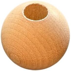 Wood Dowel Caps, 1-1/2 inch Diameter, 1/2 inch Hole, Unfinished, for 1/2 inch Dowel Rods (6)
