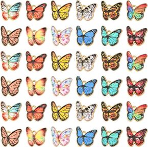 Stiesy 40 Pcs Mixed Enamel Egg Charms Colorful Printed Eggshell Charm Pendant Easter Egg Bracelet Charms for Jewelry Making Crafting DIY Necklace Earring Xmas Presents