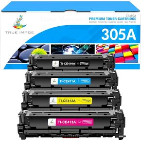 305A Toner Cartridge 4-Piece Combo Pack Compatible for HP 305A 305X CE410A CE411A CE412A CE413A for Pro 400 Color MFP M451nw M475dn M451dn M351 M375 M451 M475 Series Printer