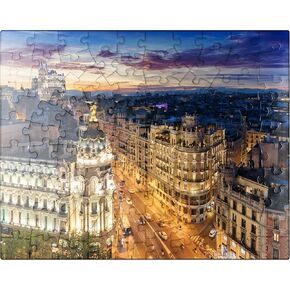 MyPuzzle Madrid Skyline Spain - Premium 500 قطعة بانورامزو للألغام للبالغين