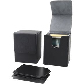 2 Pack Card Deck Box for 200+Single Sleeved Cards with Dividers, Commander Deck Box Compatible fit for MTG, TCG, and Sports Cards.