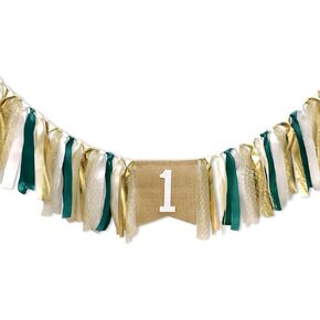 Construction Themed 1st Birthday Highchair Banner Bunting Garland Pull Flag For Baby Shower Kids Boy Bday Party Supplies and Decorations Boy's Year Excavetor Theme Bday, Yellow Black