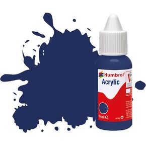 Humbrol Acrylic Paint Dropper Bottle Color No. 15 Midnight Blue Gloss 14ml DB0015