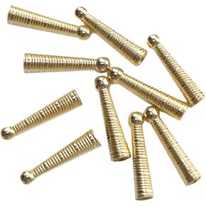 Seedbeadexplosion Bolo Tie Tips Gold مطلي بالقلق الثقيل نمط الكرة 25 ملم PK/10