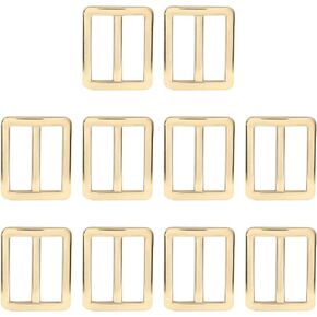 10 Pcs 1 Inch Metal Slide Buckles, Zinc Alloy Tri-glide Buttons, Webbing Strap Buckle Fasteners