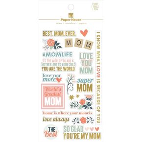 Paper House Productions Mom Family Clear Sticker, Multi