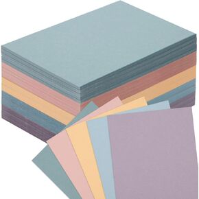 100 Sheets Colored Cardstock Blank Colorful Thick Paper 92LB/250gsm Cards Stock for Invitations, Postcards, Photos, DIY Crafts Greeting Card Making Scrapbook Supplies (Multicolor, 4" x 6")