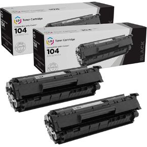 LD Products Compatible Toner Cartridge Replacements for Canon 104 0263B001AA (Black, 2-Pack) Compatible with L120 L140 L90 D420 D480 MF4150 MF4270 MF4350d