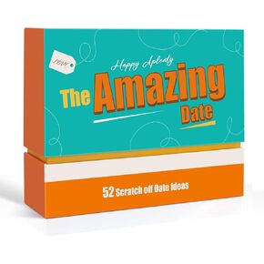 52 Fun and Romantic Scratch Off Date Ideas for Her, Him, Girlfriend, Boyfriend, Wife, or Husband - Couples Gift for Valentine's Day, Anniversaries, Date Night and Birthdays