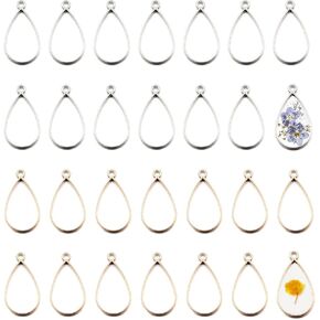 100pcs معلقات إطار مفتوحة ، إطار مركبة راتنج ، إطار مجوف من سبائك ، سحر موصل الإطار ، قلادة إطار خلفي هندسي ، إطار مفتوح لتصنيع مجوهر
