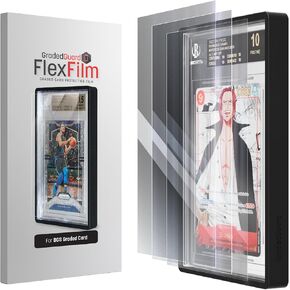 Graded Card Screen Protector 3-Pack for BGS | UV Protection | Crystal Clear | Scratch Resistant | Applies Directly to Slab | Install Kit